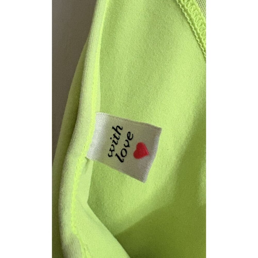 Lorna Jean Neon Green Racerback Tank Mesh Womens Size Large - Picture 4 of 6